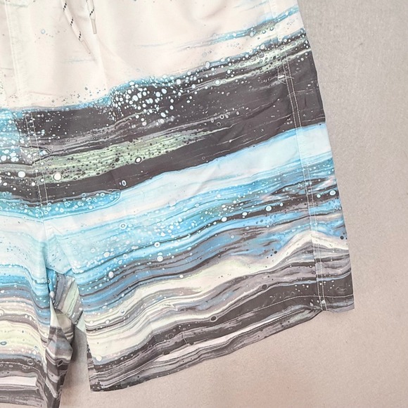 Manfinity‎ Abstract Print Swim Trunks Quick Dry Drawstring 3XL, Summer, NWOT - Picture 4 of 10